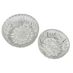 Waterford Crystal Tulip Design Round Mixing Bowls