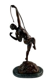 Diana The Huntress Bronze Sculpture after Faguays