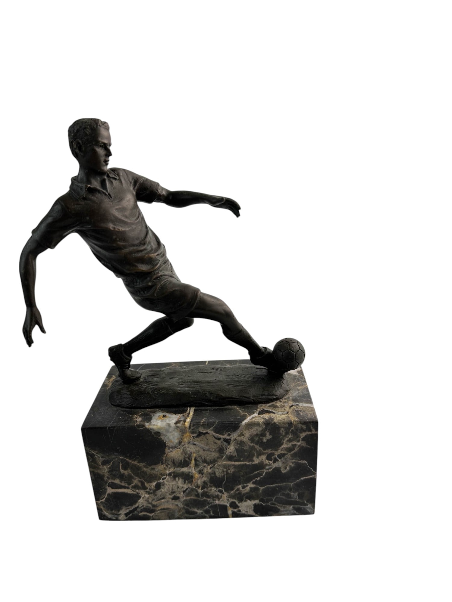 Bronze Soccer Player Sculpture after Miguel Lopez (1 of 5)