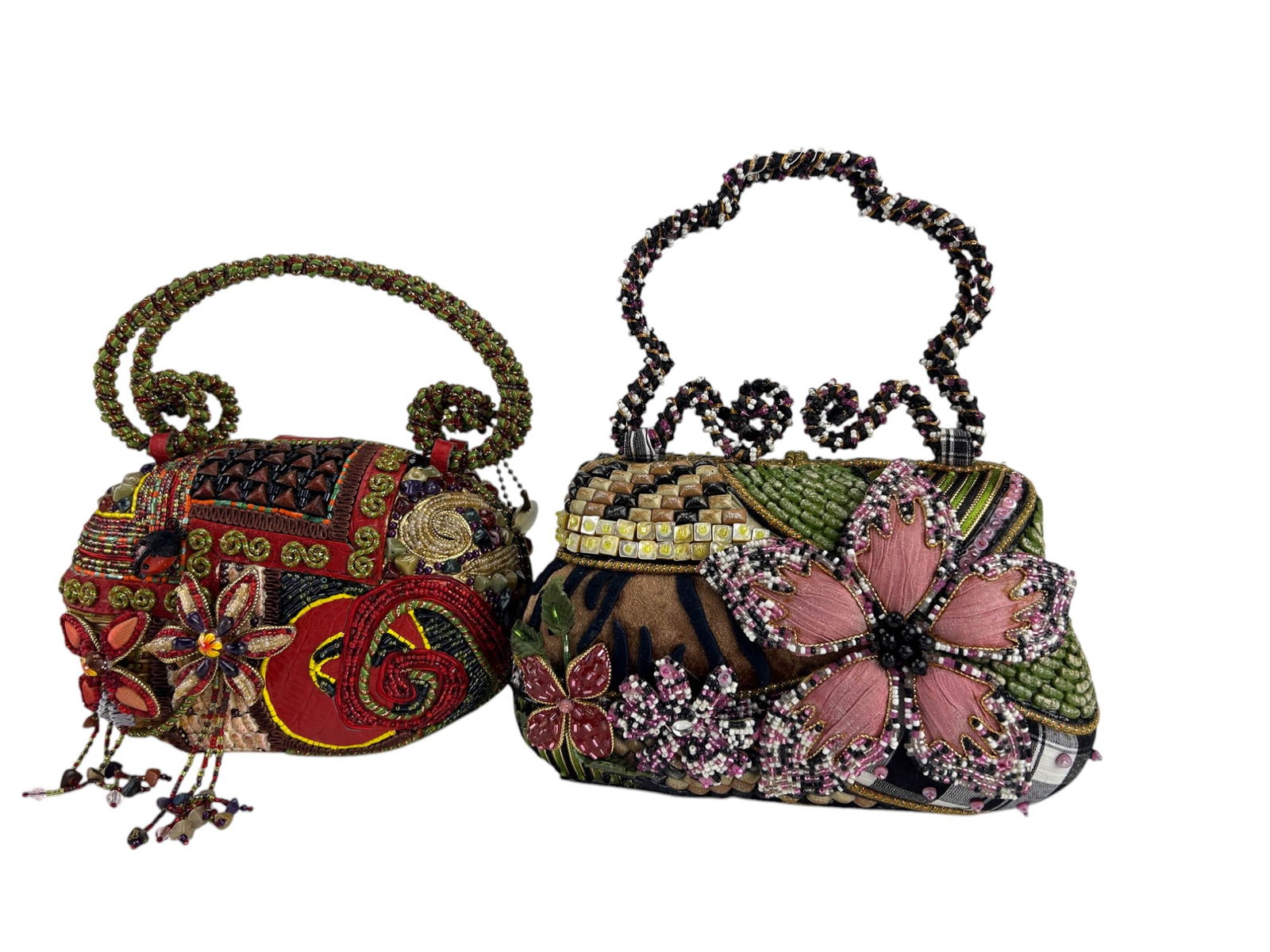 Mary Frances Geometric & Floral Handbag Purse Bags (1 of 3)