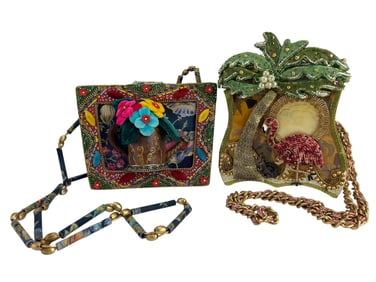 Mary Frances Flower Pot & Flamingo Gator Handbags