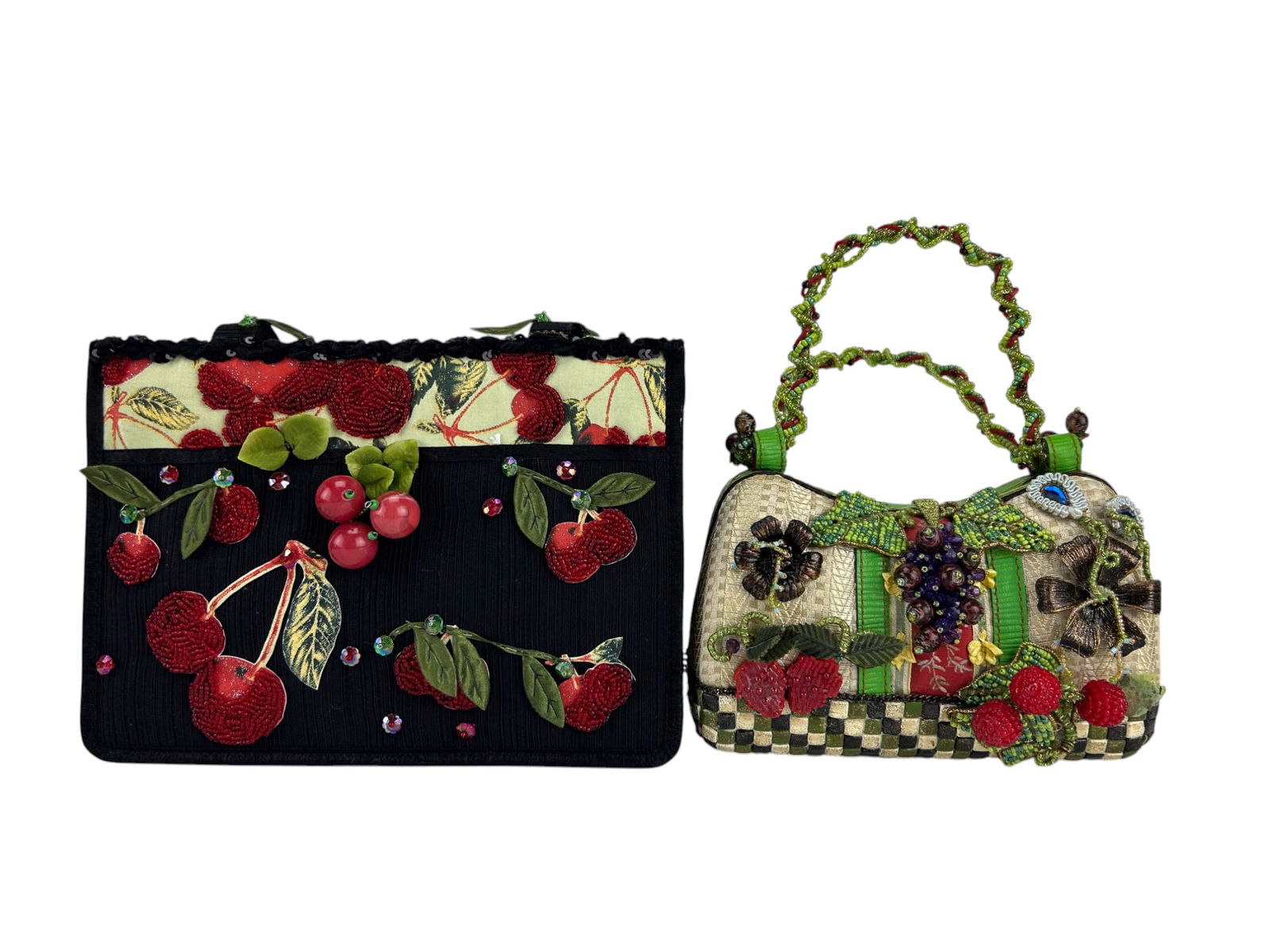 Mary Frances Cherry Raspberry & Grape Handbag LOT (1 of 3)