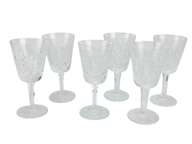 Waterford Crystal Clare White Wine Bar Goblets 6pc