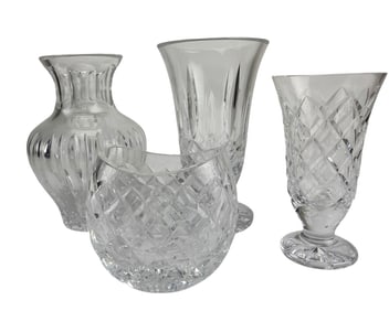 Waterford Crystal Lismore Kinsale Ellipse Vase 4pc