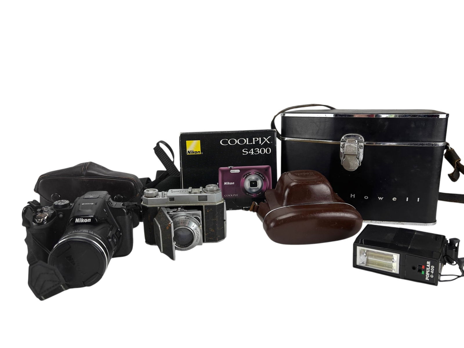 Belle Howell Olympus Kodak Retina Nikon Camera LOT (1 of 4)