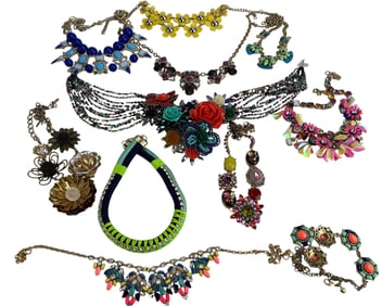 J Crew Tasha Nakamol Betsy Johnson Necklaces 12pc