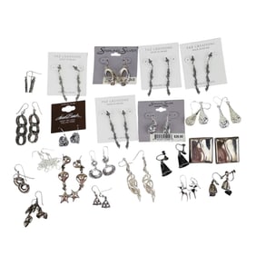 Sterling Silver 925 Pierced Earrings 22 Pair LOT