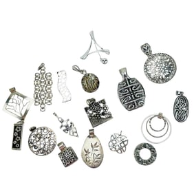 Sterling Silver 925 Ladies Necklace Pendants 17pc