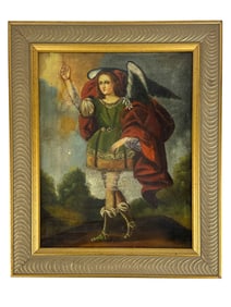 Archangel Gabriel Religious Oil Painting FRAMED