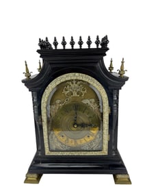 Antique Ebonised Georgian Style Bracket Clock