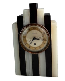 Hammond Art Deco Marble Skyscraper Electric Clock