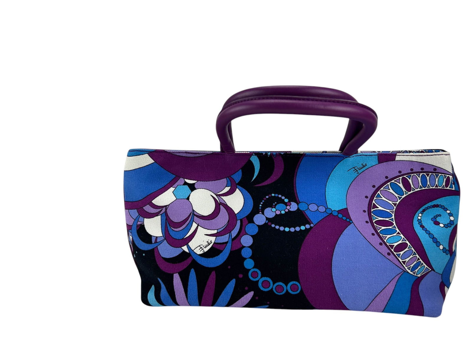 Emilio Pucci Designer Abstract Canvas Purse Bag (1 of 3)