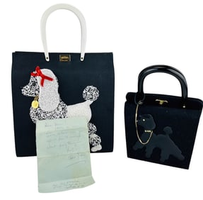 Piero Guidi w/ Eddie Fisher Note Poodle Purse Bag