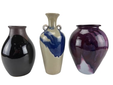 Studio Crafted Art Pottery Vessel Vases ESTATE LOT