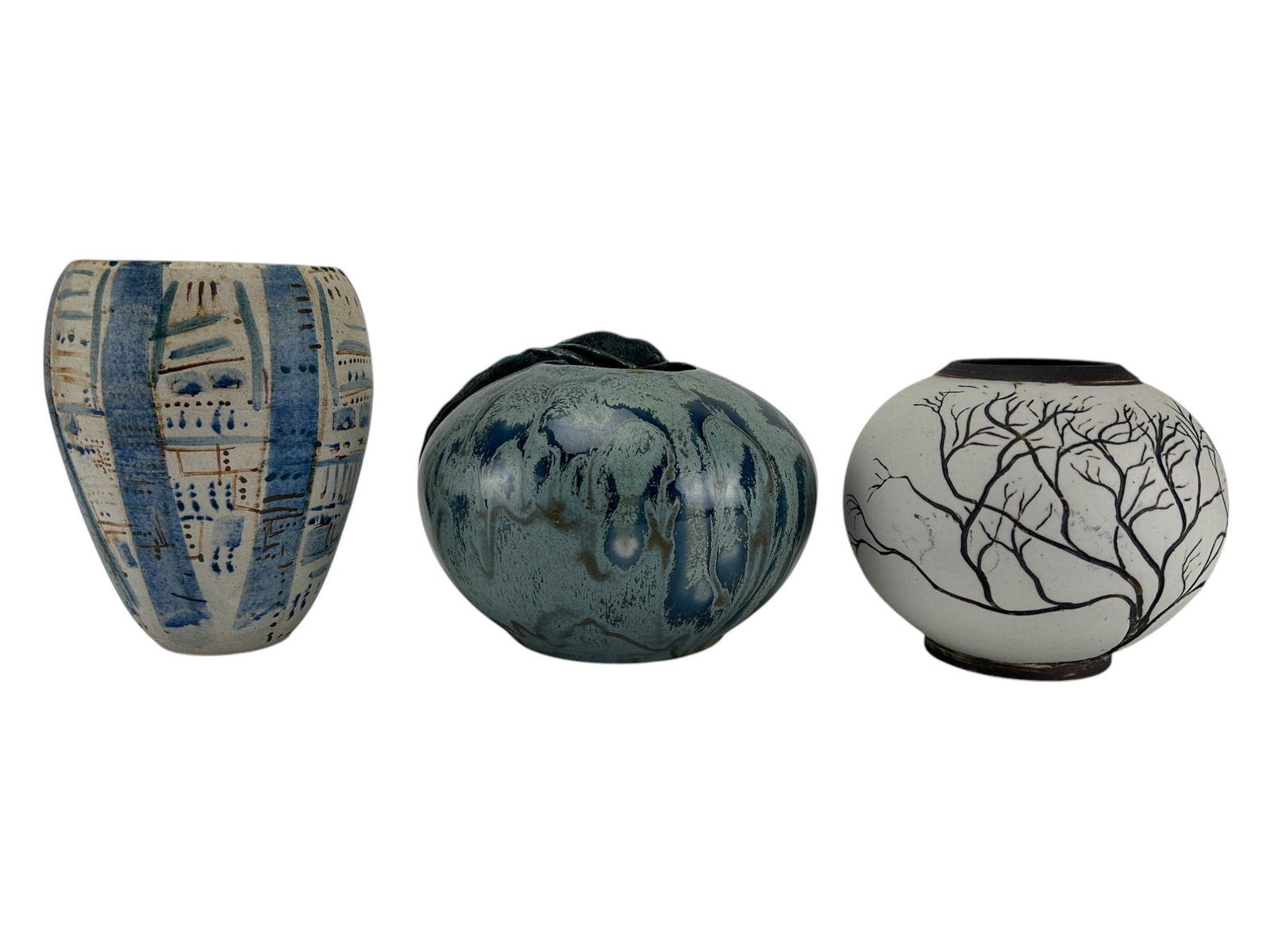 Studio Hand Crafted Art Potter Vessel Vases SIGNED (1 of 7)