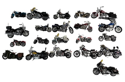 Harley Davidson Diecast Mini Motorcycle Toys 21pc