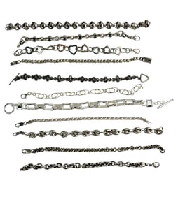 Sterling Silver 925 Women's Bracelets 11pc LOT