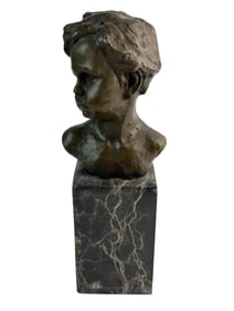 Bronze Portrait Bust of a Boy after Pierre Masseau