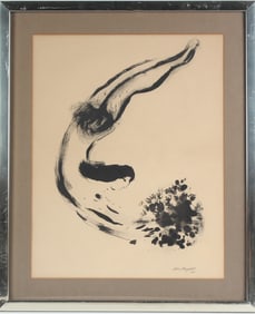 Marc Chagall Lithograph 1953 Nude Abstract Woman