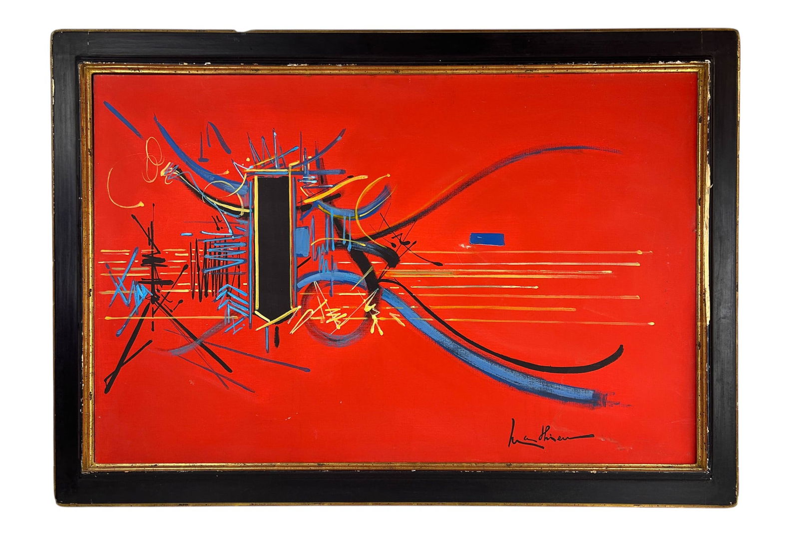 Georges Mathieu 1921-2012 Abstract Oil Painting (1 of 6)