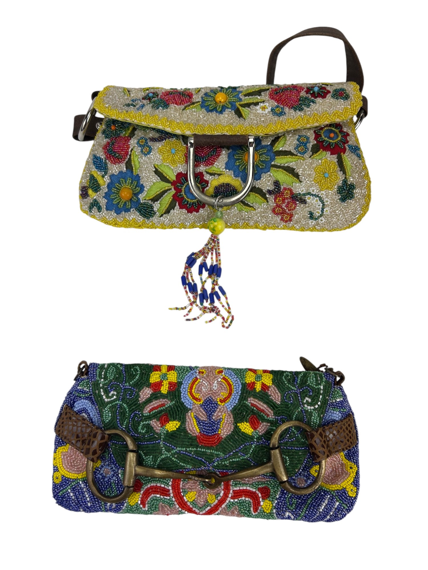 Mary Frances Strawberry Floral Beaded Handbag LOT (1 of 3)