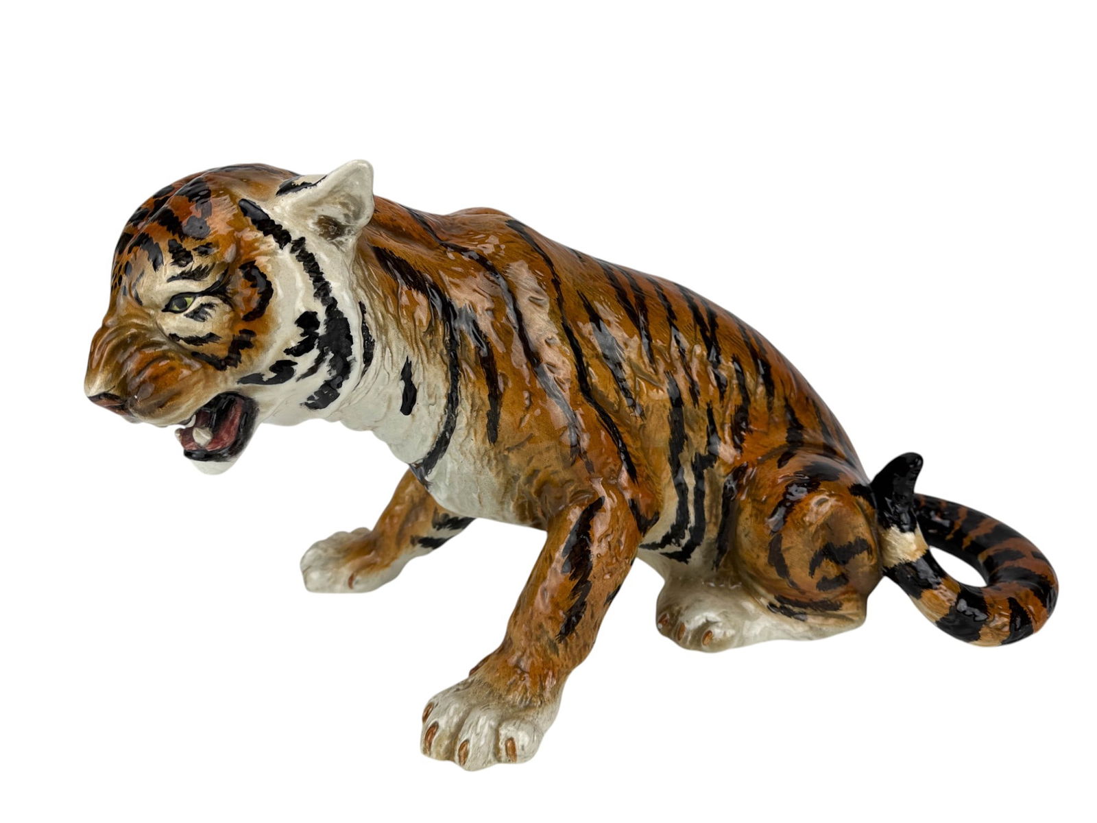 The Townsends Ceramic 19" Tiger Figurine SIGNED (1 of 4)