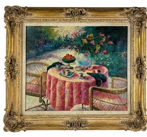 Impressionist Outdoor Still Life Oil Painting