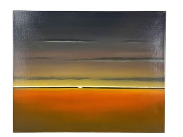 Allen Gorman 21st C Prairie Sunset Oil Painting