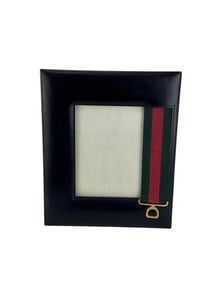Gucci Italy Leather Designer Photo Picture Frame