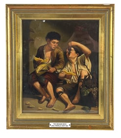 The Beggar Boys Oil Painting Board after Murillo