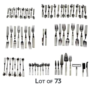 Supreme Cutlery Lucite Handle Flatware 73pc LOT