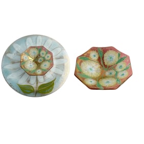 Higgins Fused Studio Art Glass Charger & Bowl LOT