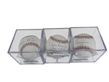 Larsen Fisk & Murcer SIGNED Major League Baseballs