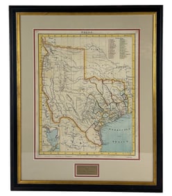1844 Republic of Texas Color Map by Carl Flemming