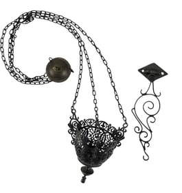 Faberge Russian 84 Silver Hanging Incense Burner