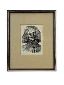 Salvador Dali 1904-1989 Black White Etching SIGNED