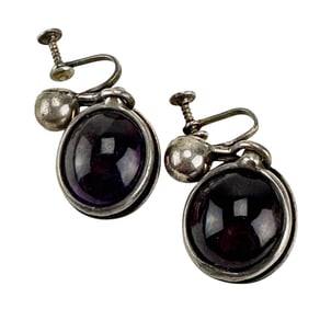 Antonio Pineda Sterling Silver Amethyst Earrings