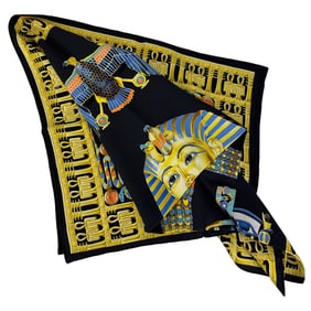 Hermes Tutankhamun Ancient Egypt Silk Scarf w/ Box