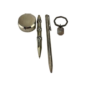 Tiffany Makers Sterling Ballpoint Pen Keychain 4pc