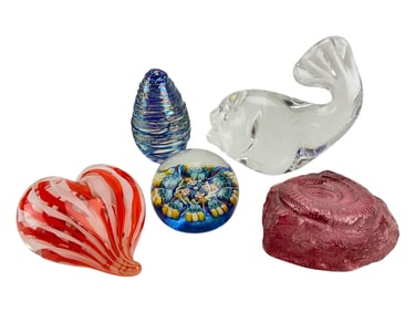 Perthshire Donatello Murano GES Paperweight 5p LOT