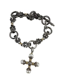 Konstantino Sterling 925 18K Gold Pearl Bracelet