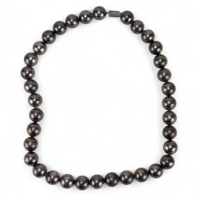 Mexican Sterling Silver 925 Chunky Beaded Necklace