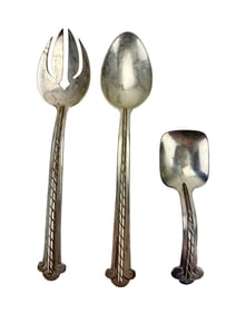 Hector Aguilar Taxco Mexico 940 Silver Flatware 3p