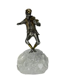 Yaacov Heller Sterling & Lucite Musician Sculpture