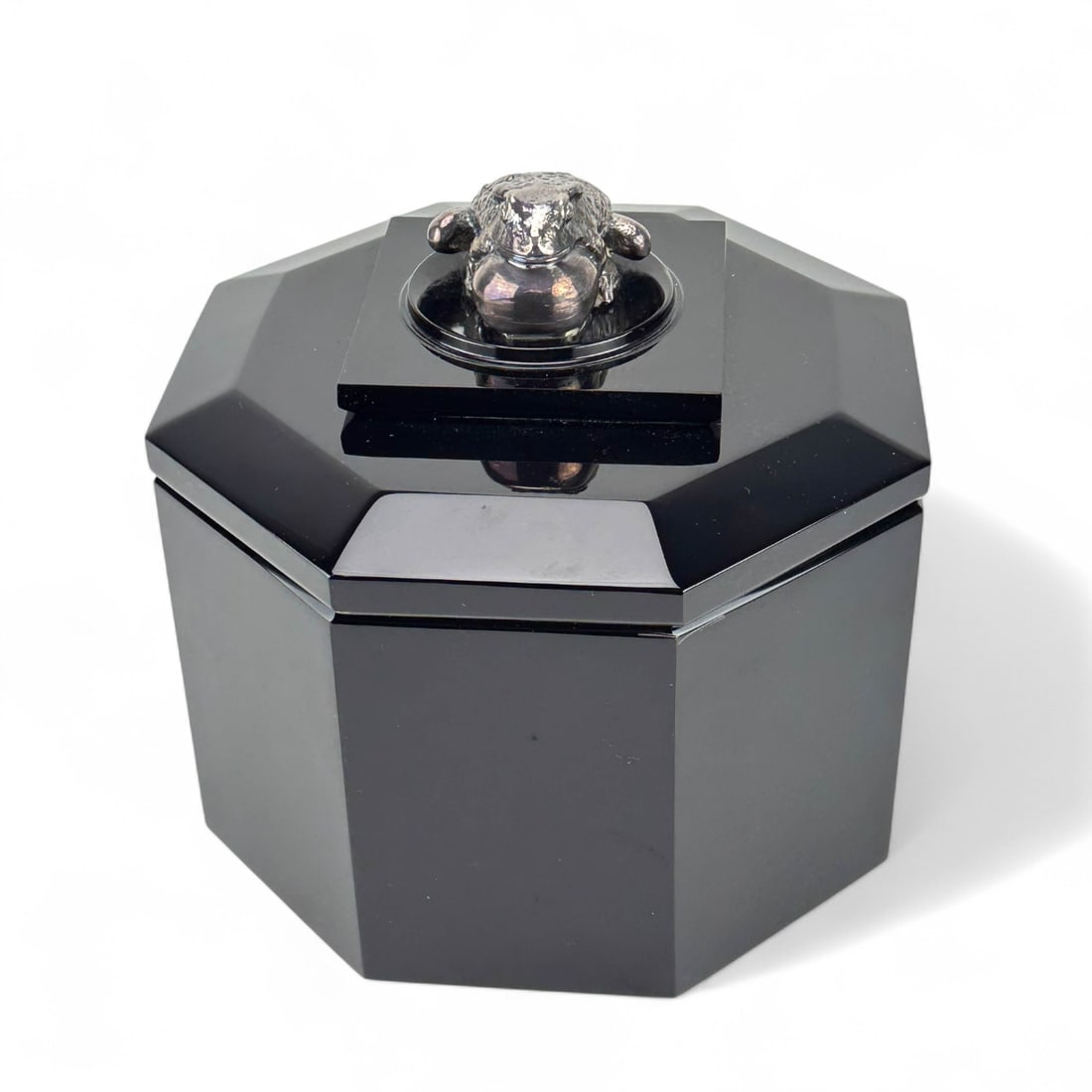 Yaacov Heller Acrylic Ice Bucket w Sterling Frog (1 of 5)