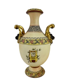 Royal Rudolstadt Neoclassical Porcelain Shelf Vase