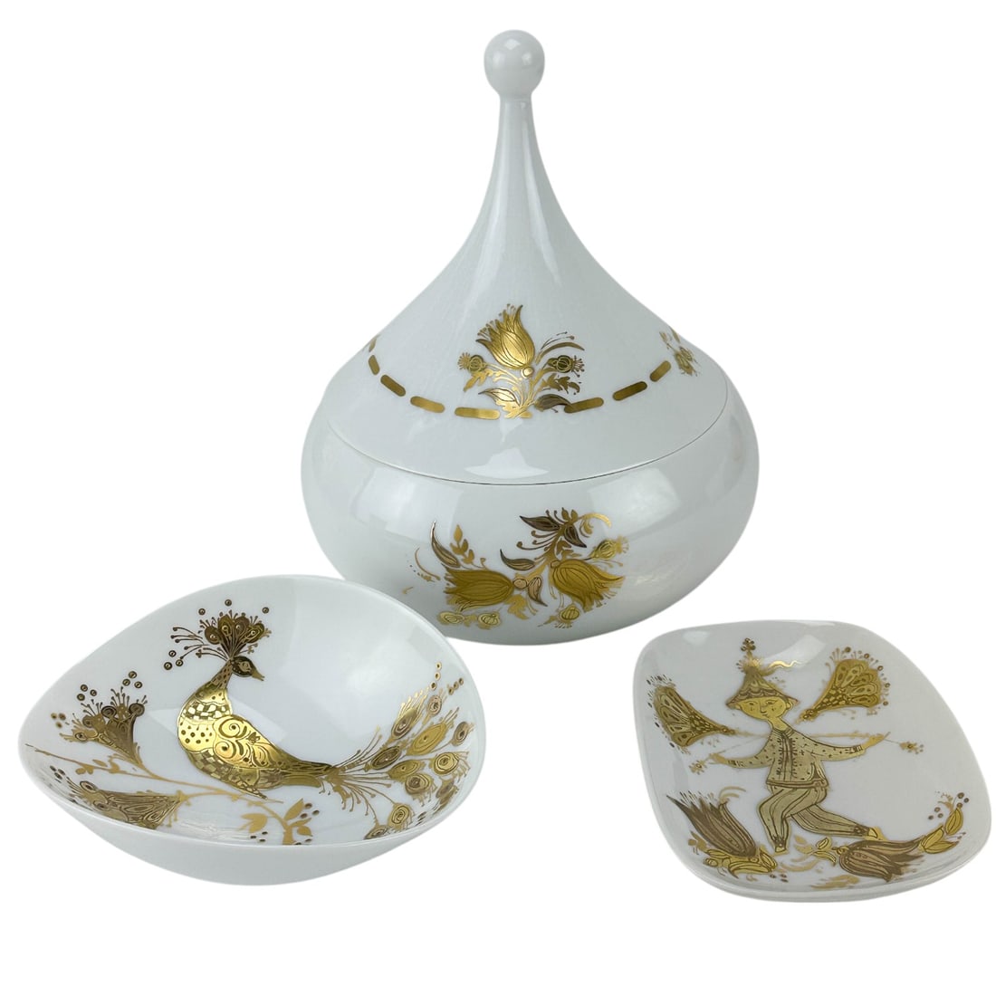 Rosenthal Bjorn Wiinblad Primavera Bowl Dish 3pc (1 of 5)