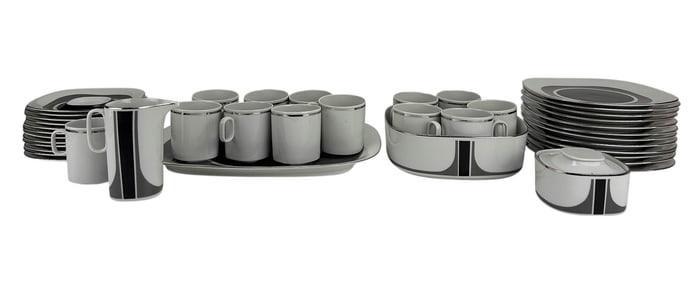 Block Porcelain Interaction Mid Century Dinnerware