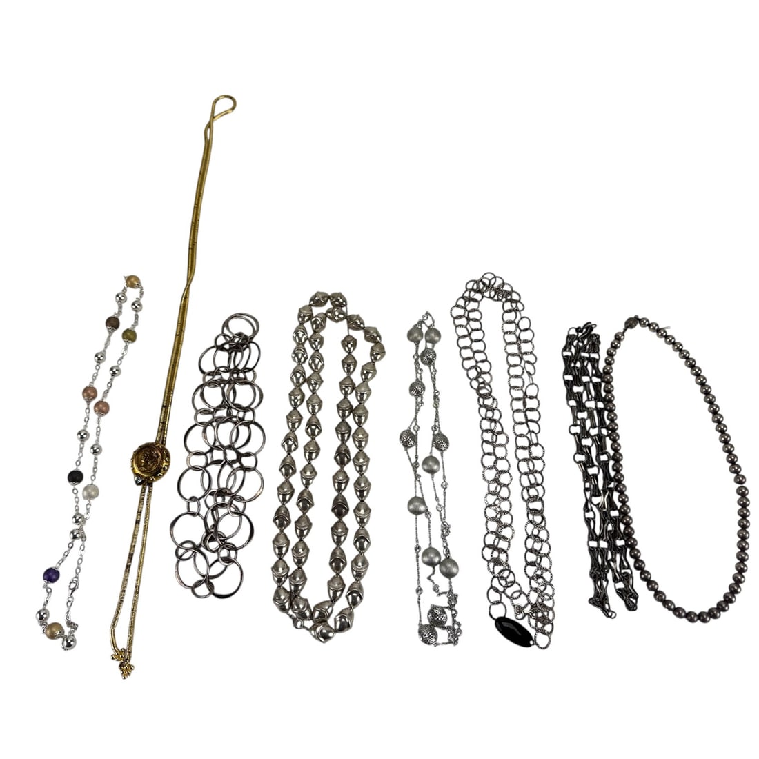 Sterling Silver 925 Womens Necklaces 8p ESTATE LOT (1 of 7)