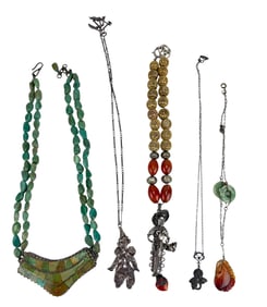 Sterling Semi Precious Gemstone Pendant Necklace
